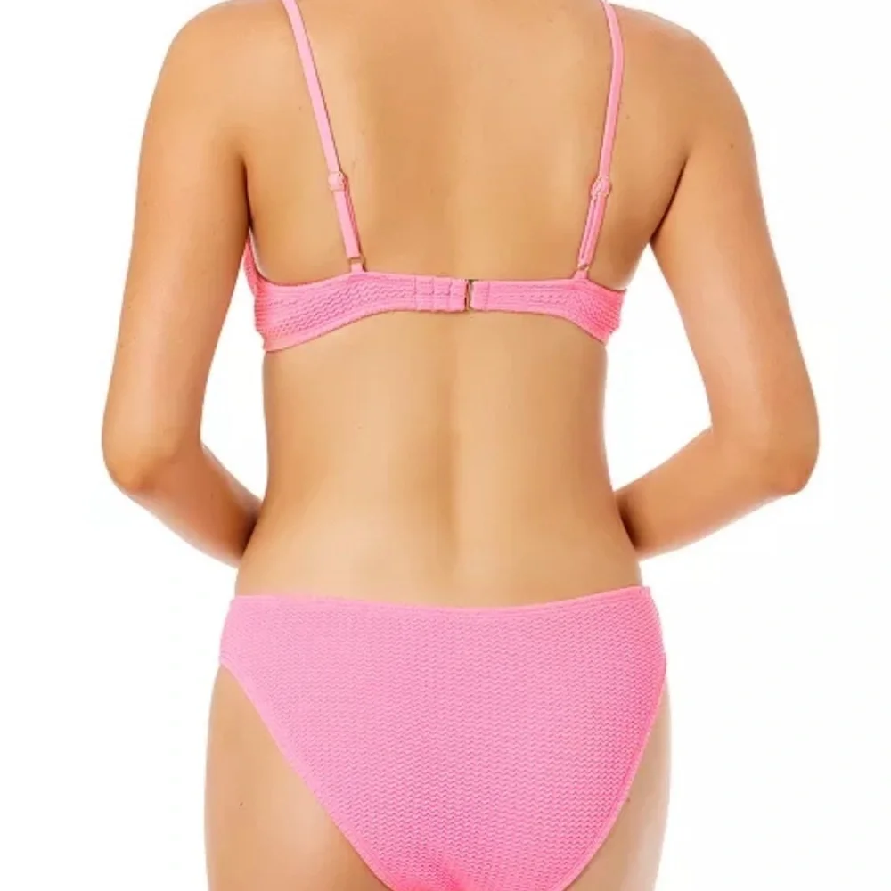 NWT Salt + Cove Juniors' Wavy-Scrunch Scoop-Neck Bralette Bikini Small
